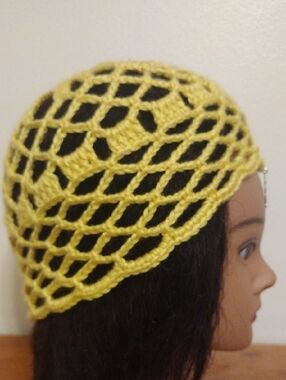 Handmade Crochet Decorative Mesh Hat